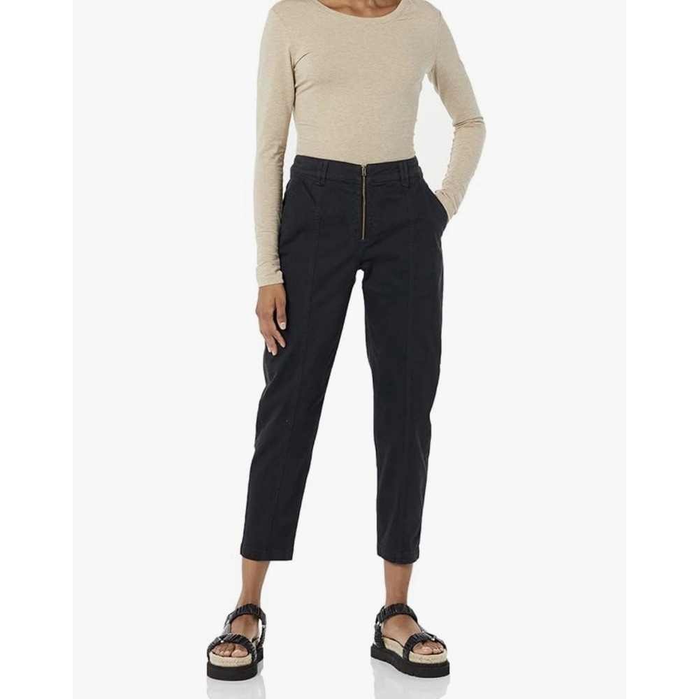 Amazon Essentials Women's Stretch Chino Utility Detail Pant Size‎ 2 Black